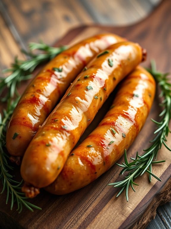garlic infused herb sausage links