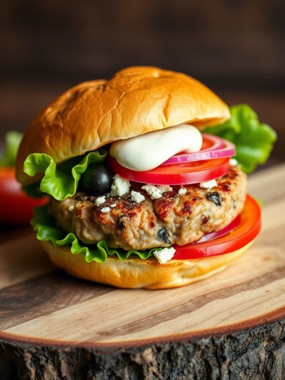 greek inspired pork burger recipe