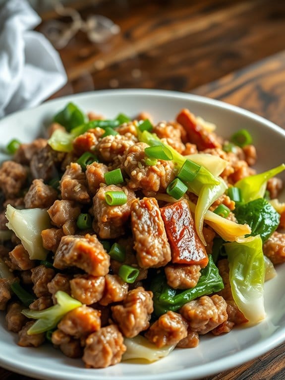 ground pork and cabbage recipes