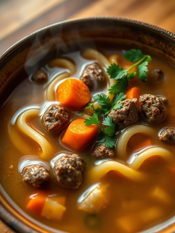 hearty beef noodle soup