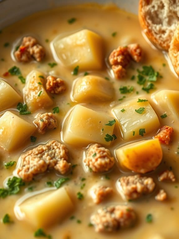hearty creamy pork soup