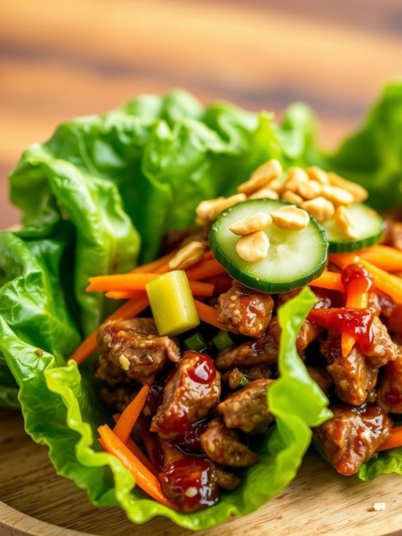 korean pork lettuce wraps