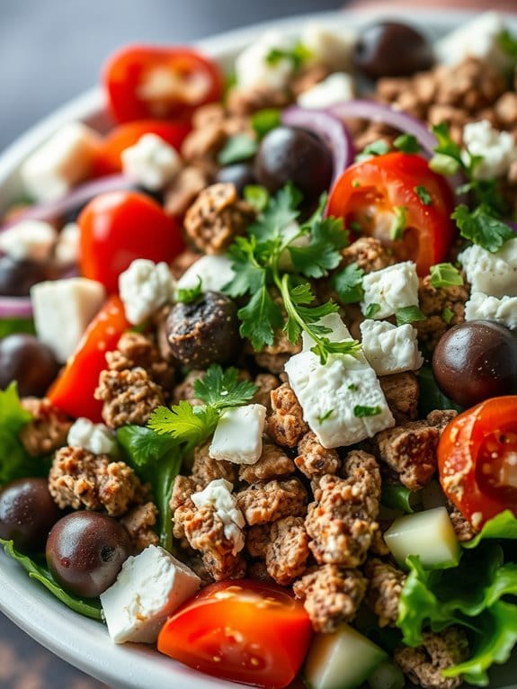 mediterranean inspired pork salad