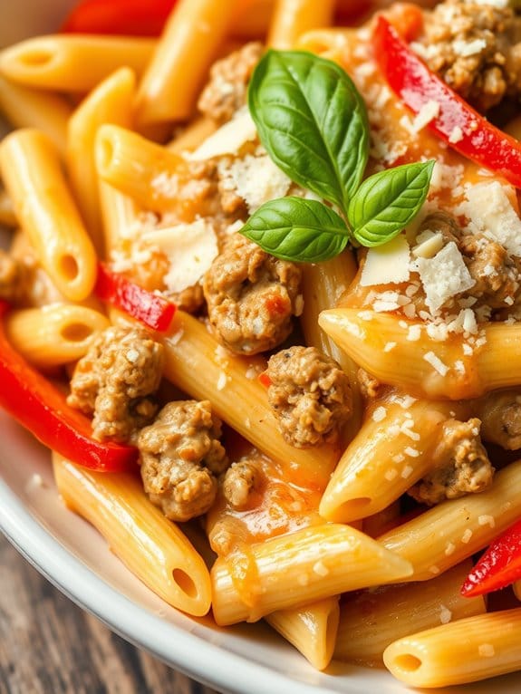 pork and bell pepper pasta