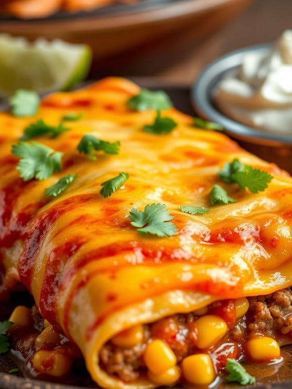 pork and corn enchiladas