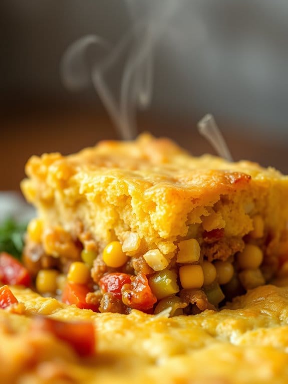 pork and cornbread dish