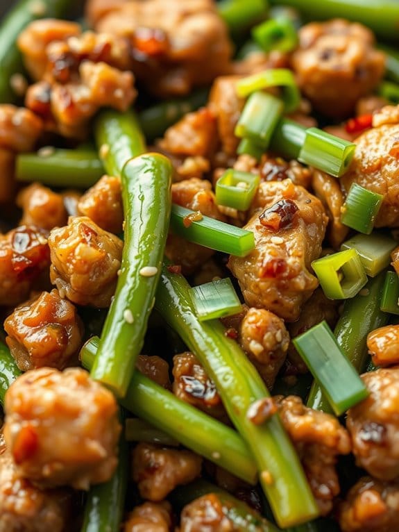 pork and green beans stir fry