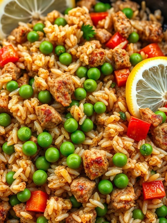 pork and rice dish