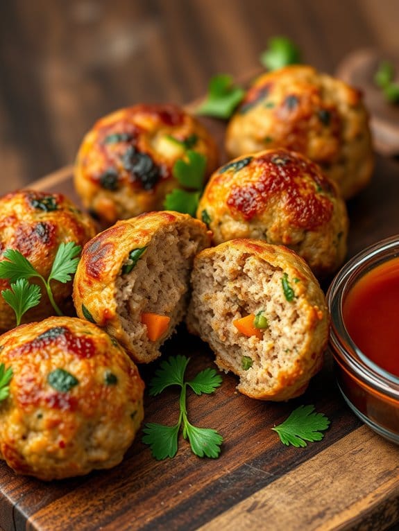 pork and vegetable meatballs