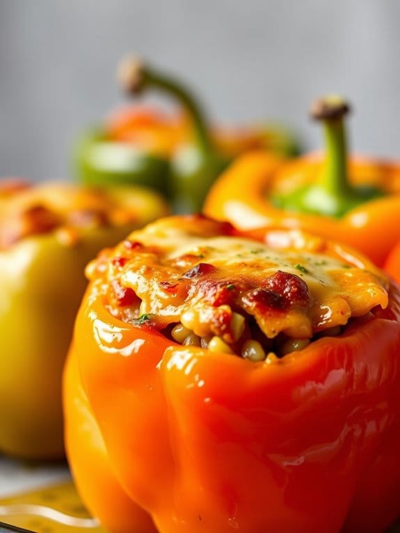 pork filled bell peppers