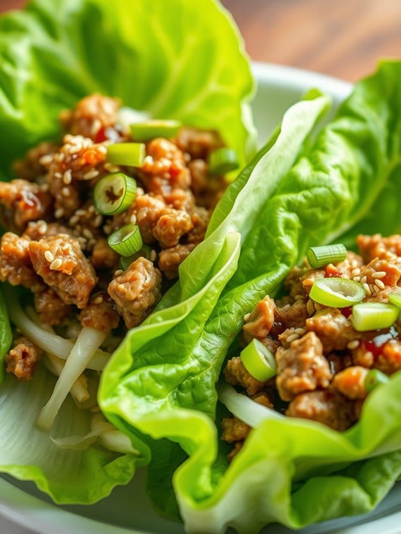 pork filled lettuce wraps