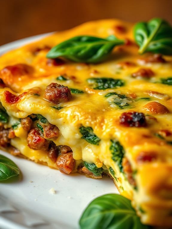 sausage spinach breakfast dish