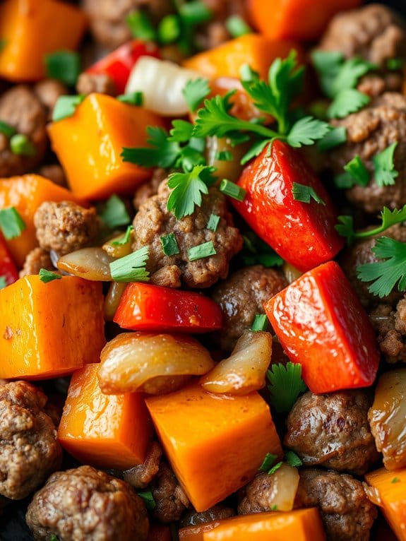 sausage sweet potato dish
