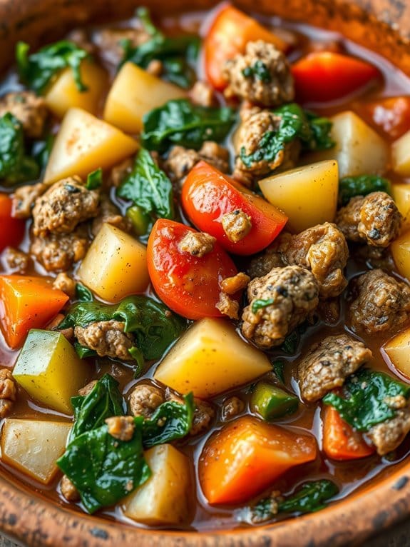 savory african ground beef stew