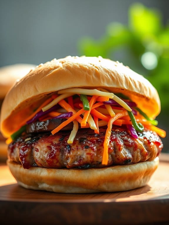 savory asian pork patty