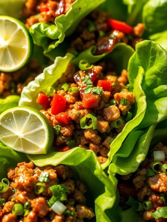 savory ginger pork wraps