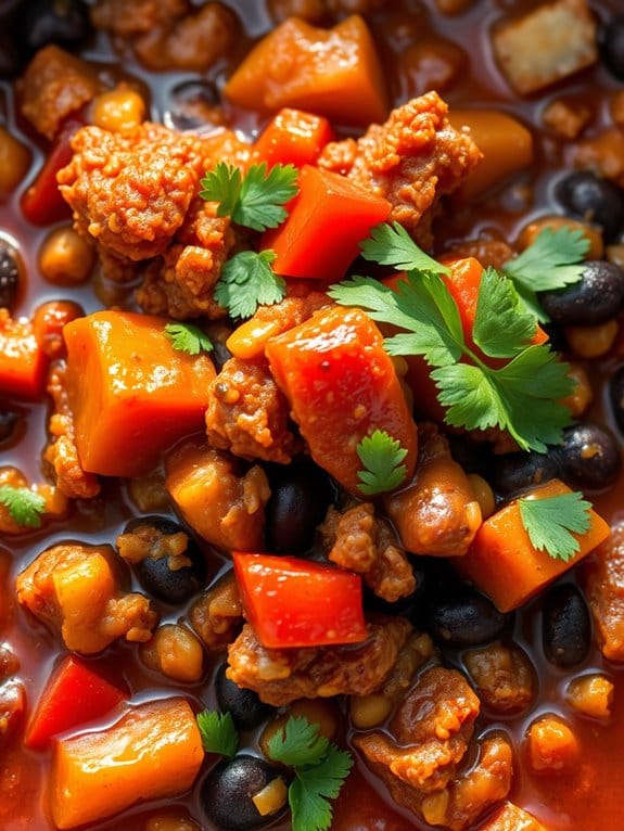 savory ground pork chili