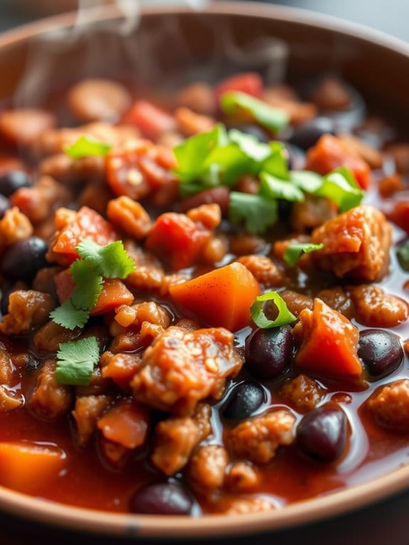 savory ground pork chili