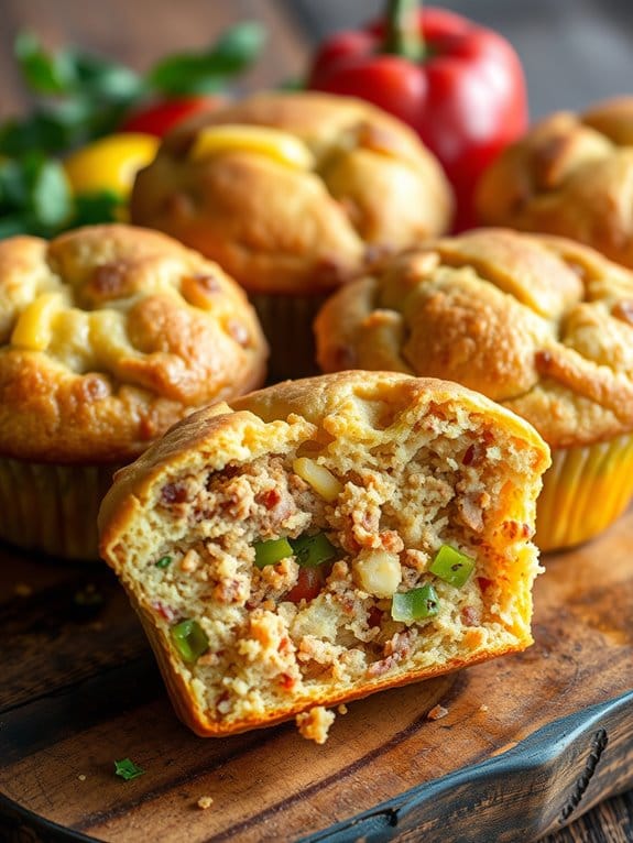 savory ground pork muffins