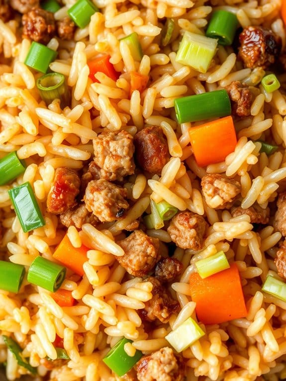 savory ground pork rice