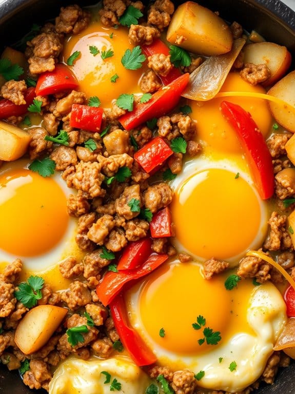savory ground pork skillet