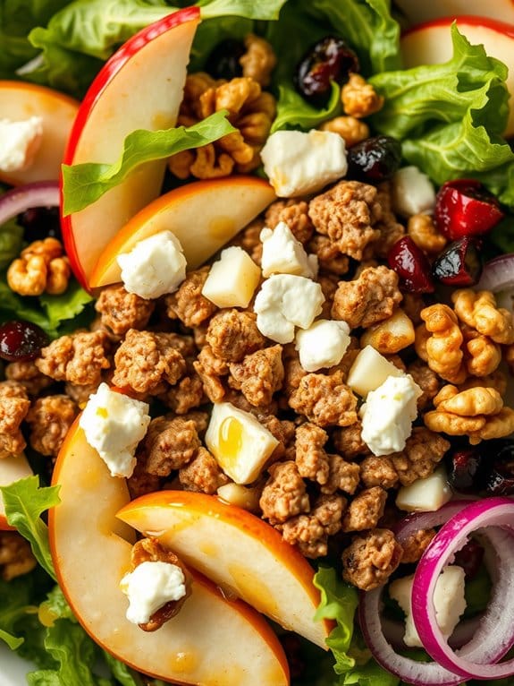 savory pork and apple salad