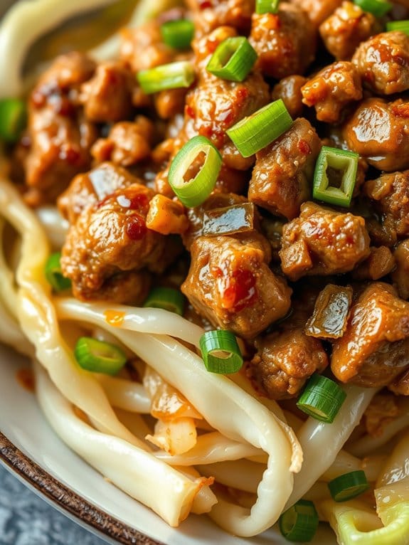savory pork and cabbage stir fry