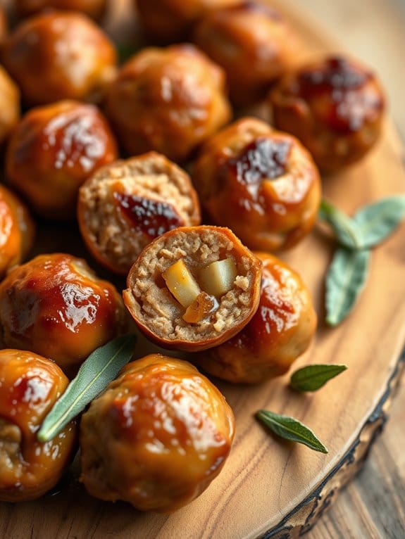 savory pork apple bites