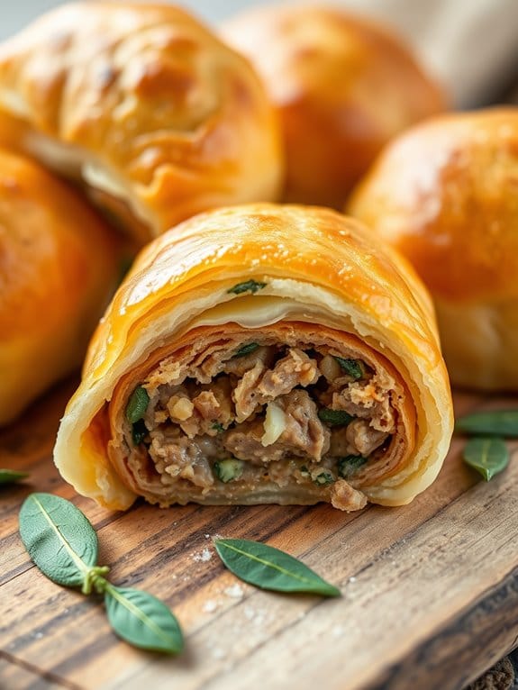 savory pork apple pastries