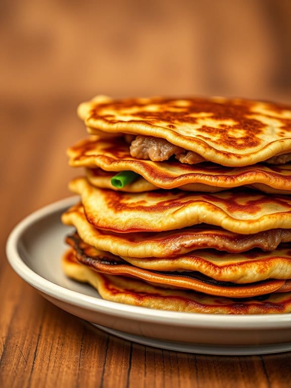 savory pork chive pancakes