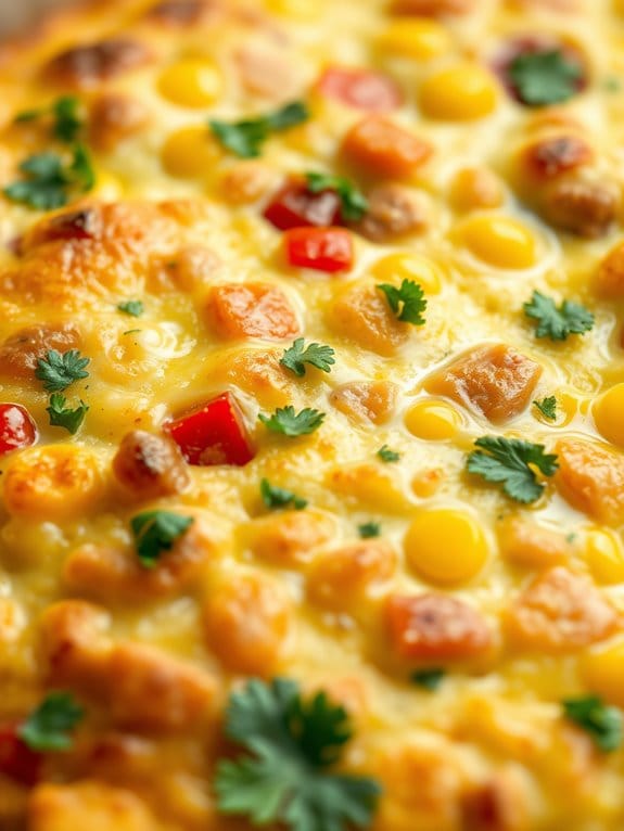 savory pork corn frittata