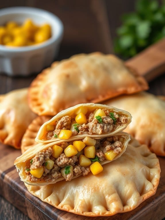savory pork corn pastries