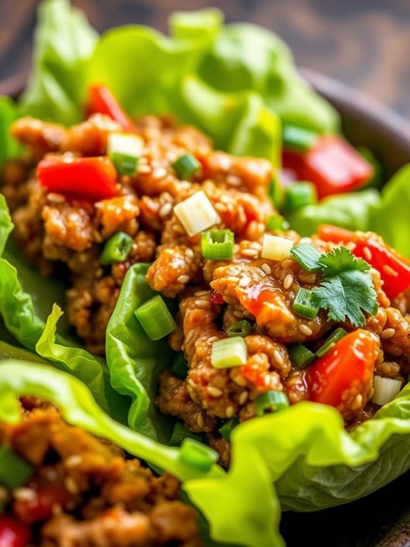 savory pork in lettuce