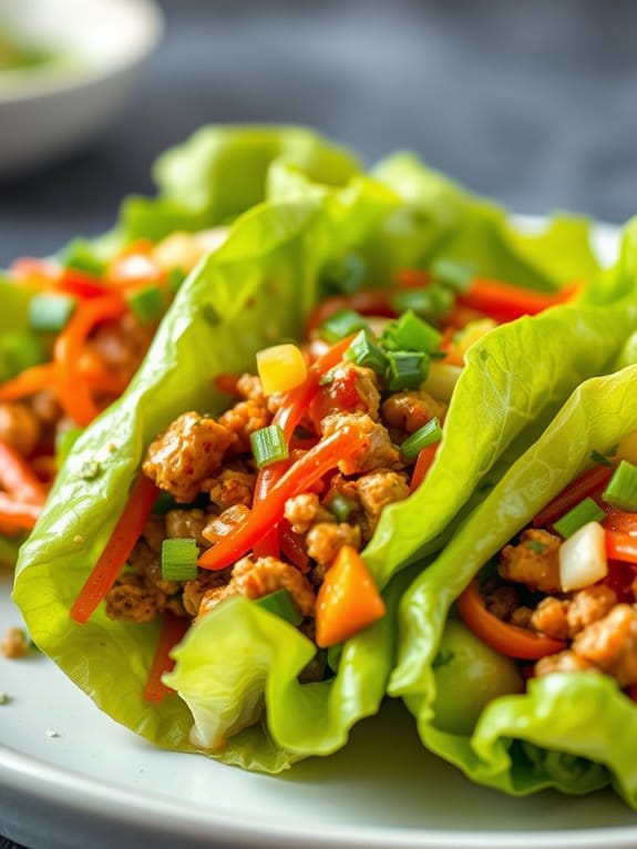 savory pork in lettuce