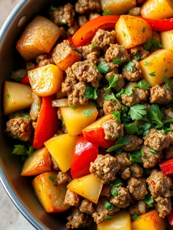 savory pork potato hash