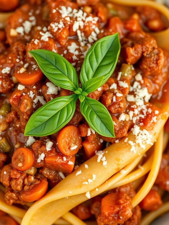 savory pork ragu pasta