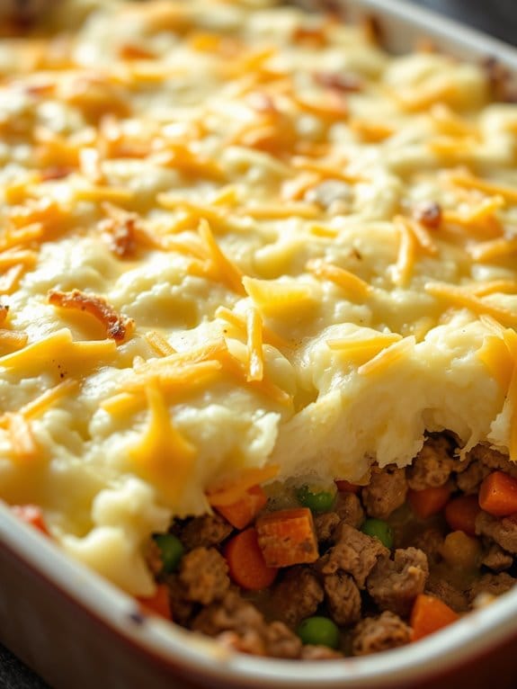 savory pork topped pie