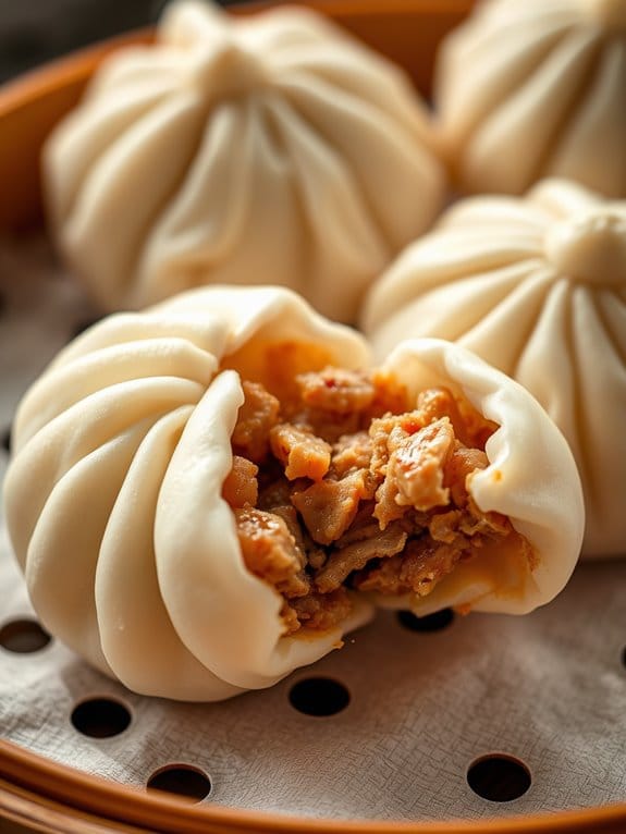 savory steamed pork buns