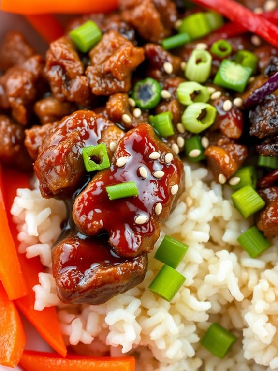 savory teriyaki pork dish