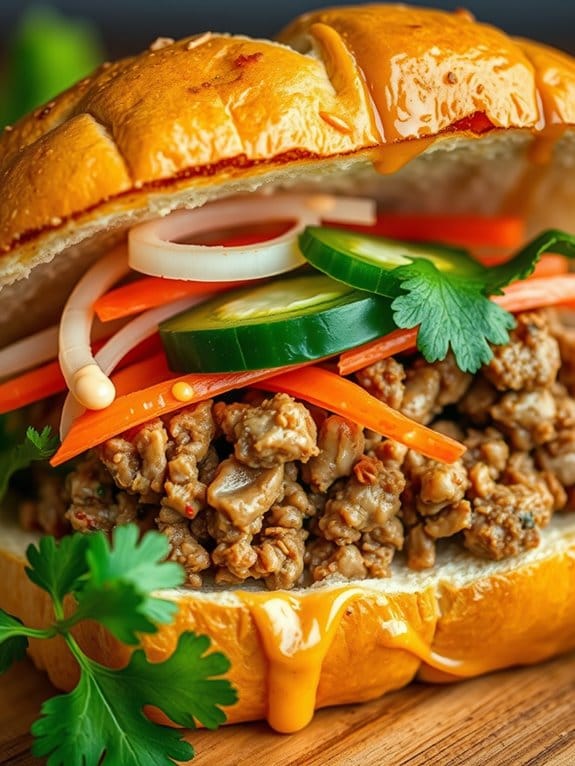savory vietnamese pork sandwich