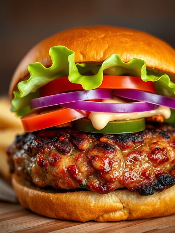 spicy jalape o pork burger