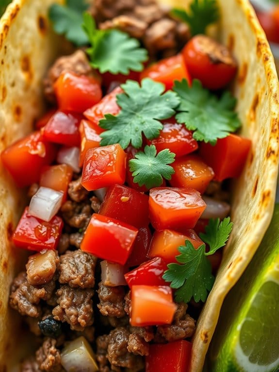 spicy pork filled taco delight