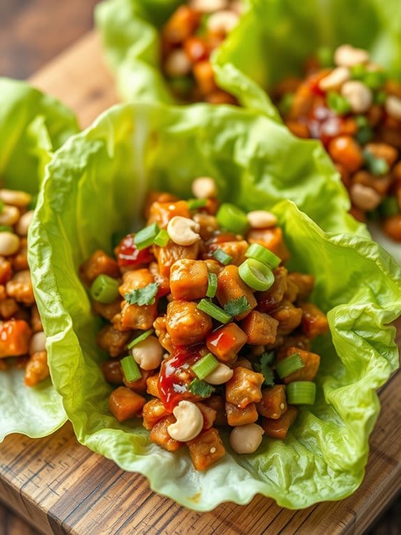 spicy pork in lettuce