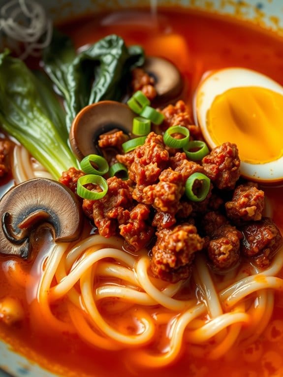 spicy ramen with pork
