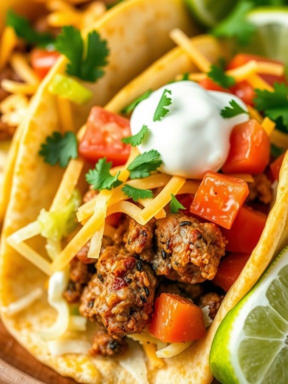 spicy sausage filled taco delight