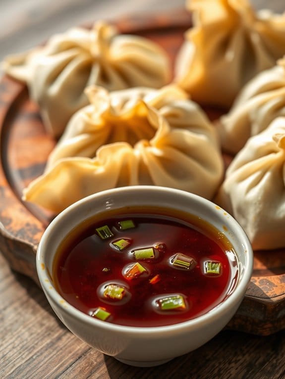 spicy szechuan pork dumplings