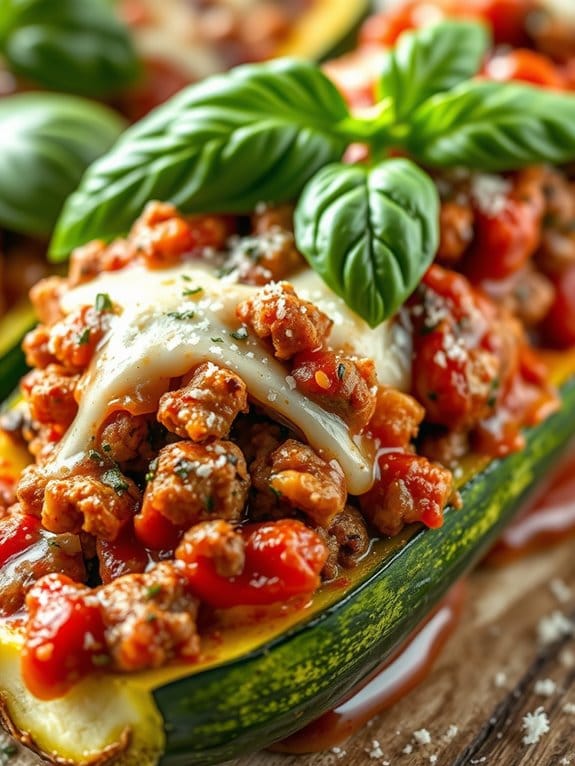 stuffed zucchini with pork