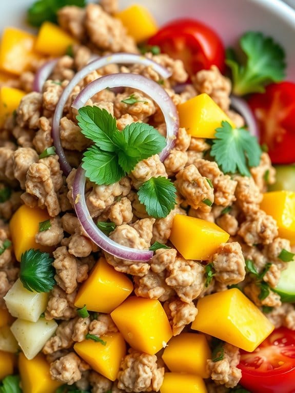 tropical pork and mango salad