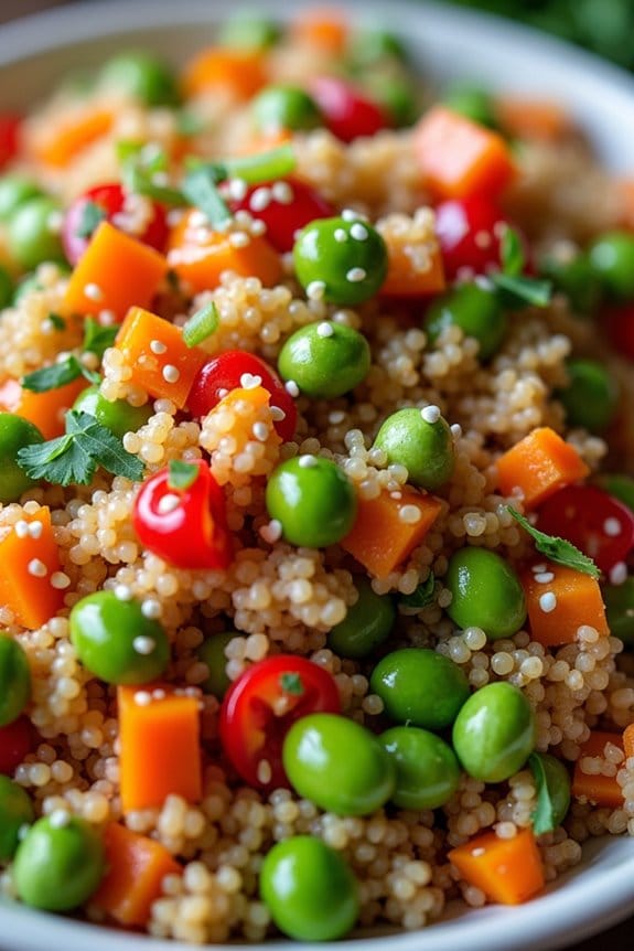 asian quinoa edamame salad