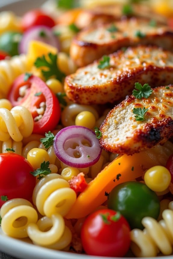 bbq chicken pasta salad delight
